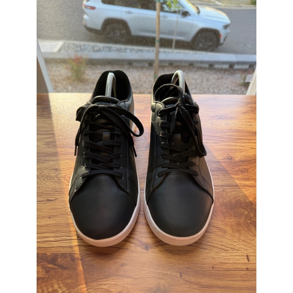Lacoste Men's Black Leather‎ Carnaby BL 21 1   Low Top Shoes Sneakers Sz 10